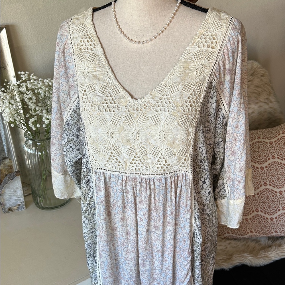 Sundance Embroidered Patchwork, Boho Peasant, Lig… - image 2